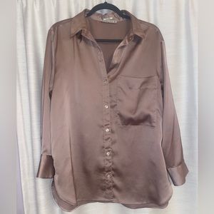 Abercrombie Silk Long Sleeve Button Down